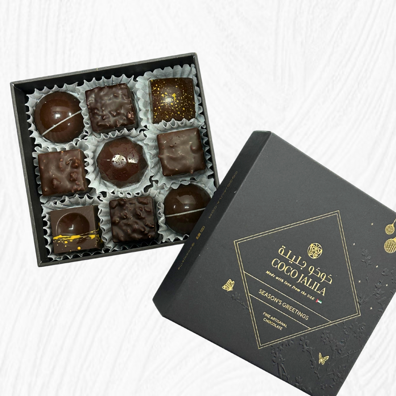 Festive Nine-Piece Praline Gift Box