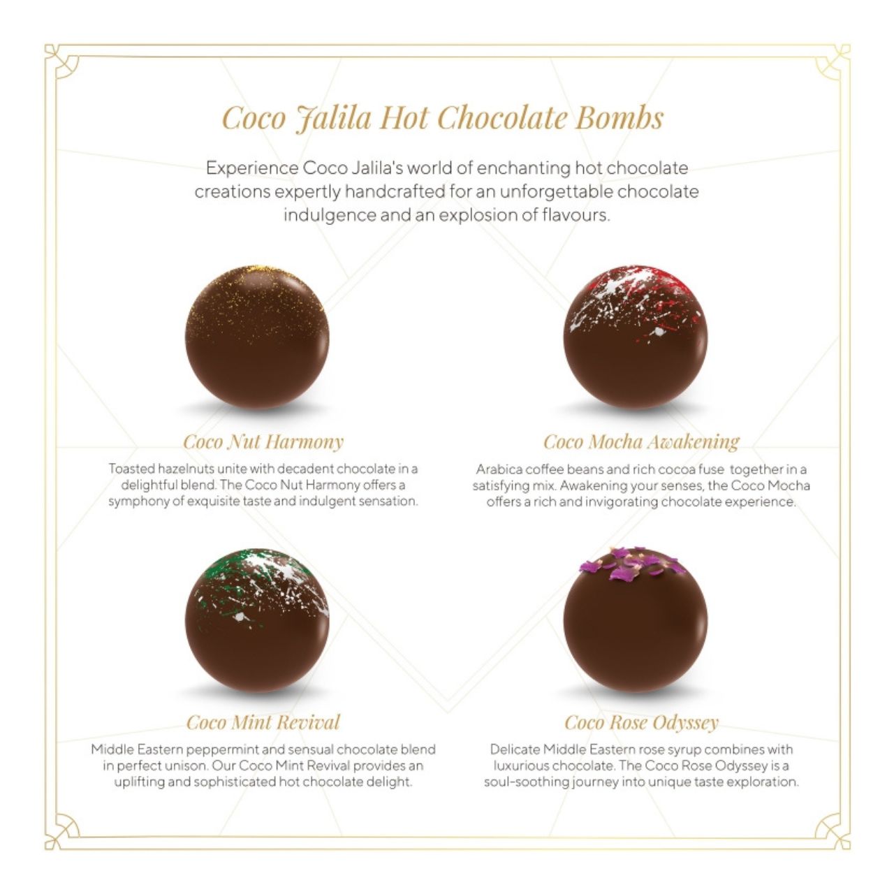 Four-Piece Festive Hot Chocolate Balls