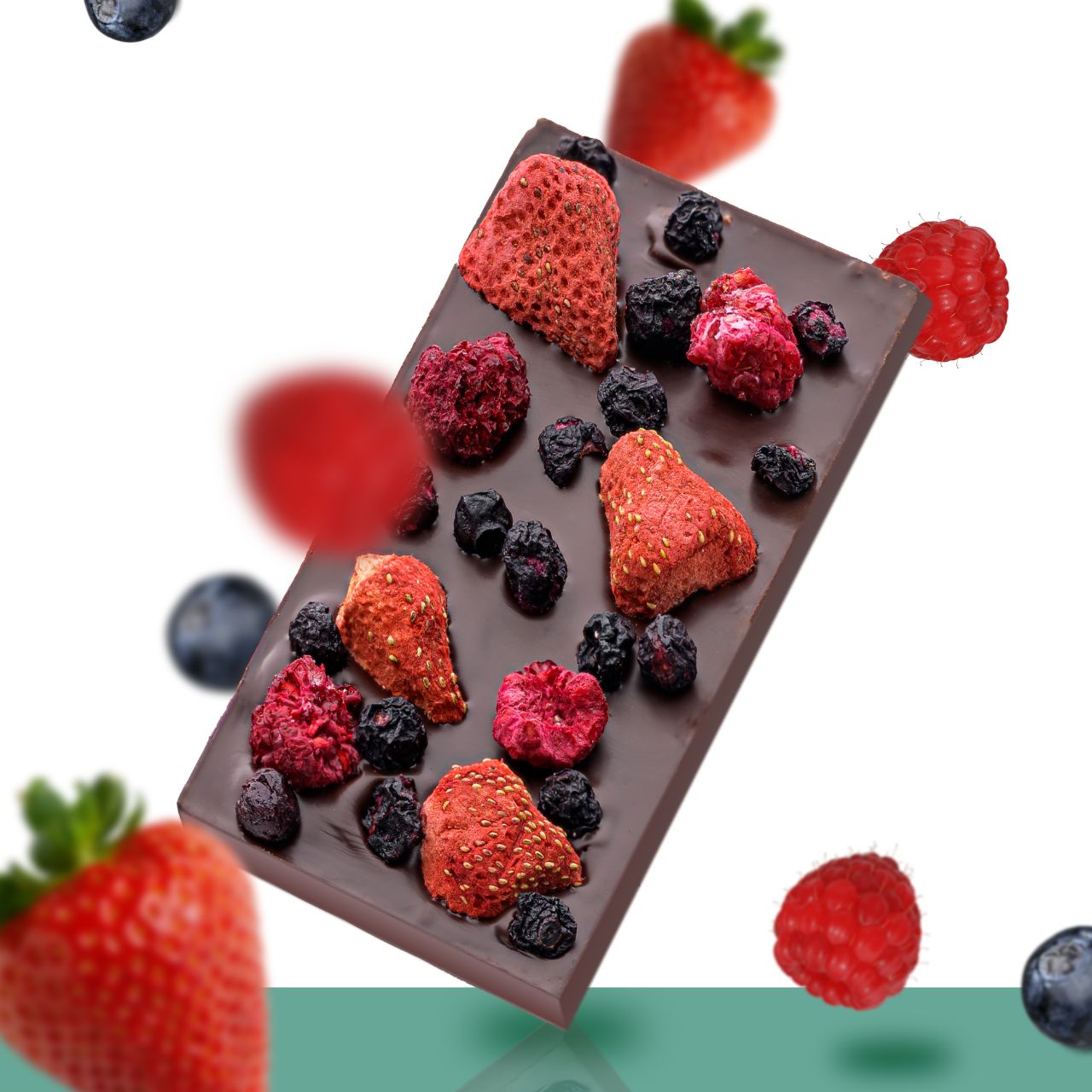 Nutty Dark Fruit Topped Chocolate Bar